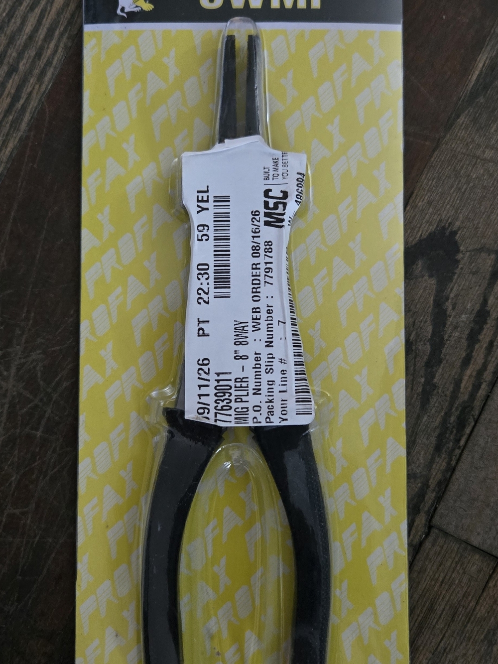 8-inch MIG Pliers with Black Handles